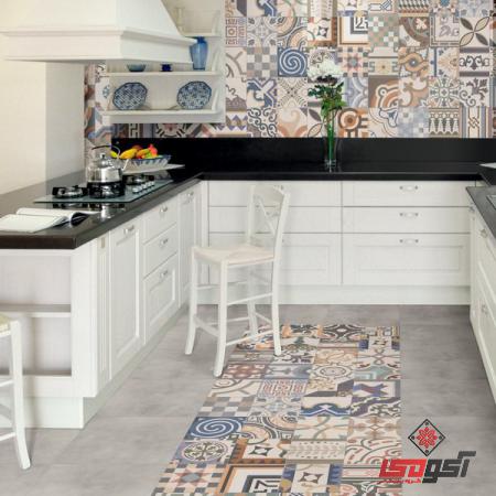 خرید بدون واسطه کاشی بین کابینت طرح سنتی