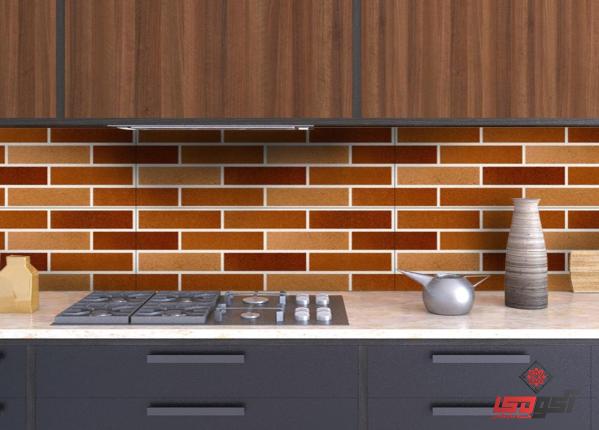 کاشی بین کابینتی طرح آجر