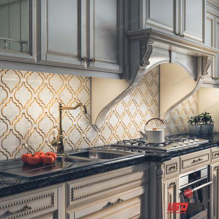 کاشی بین کابینتی کلاسیک برای آشپزخانه