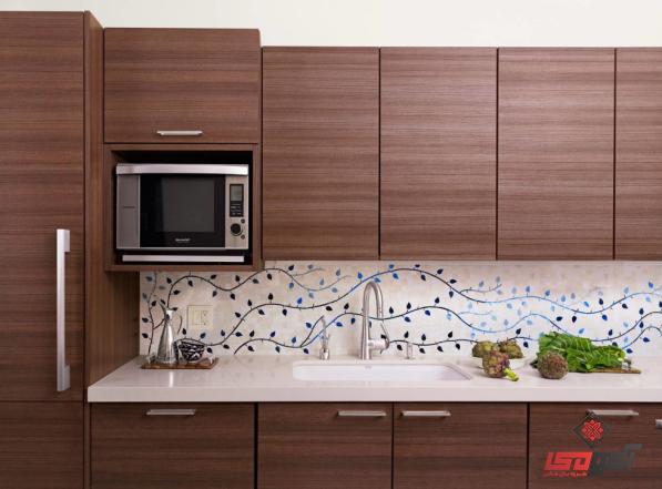 کاشی بین کابینت مدرن