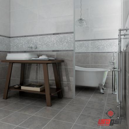 کاشی کف دستشویی طوسی در انواع مدل های شیک با رنگ بندی جذاب