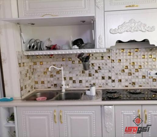 قیمت کاشی بین کابینتی سفید طلایی