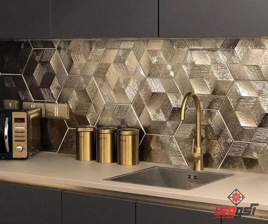 کاشی بین کابینتی آینه ای