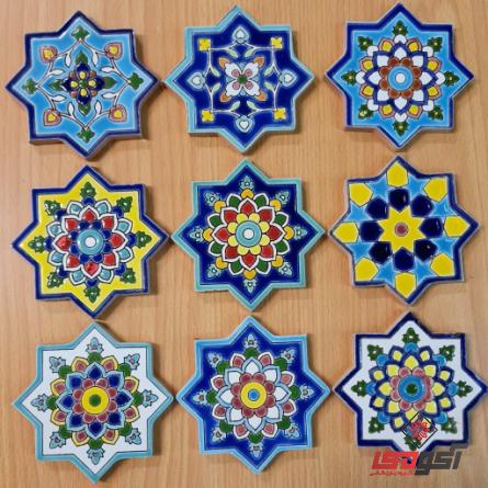 کاشی سنتی کوچک ایرانی مناسب برای تزیینات دکوراسیون داخلی
