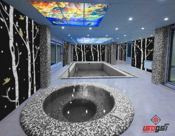 خرید کاشی استخری مشکی در مدل های براق و مات با ابعاد استاندارد