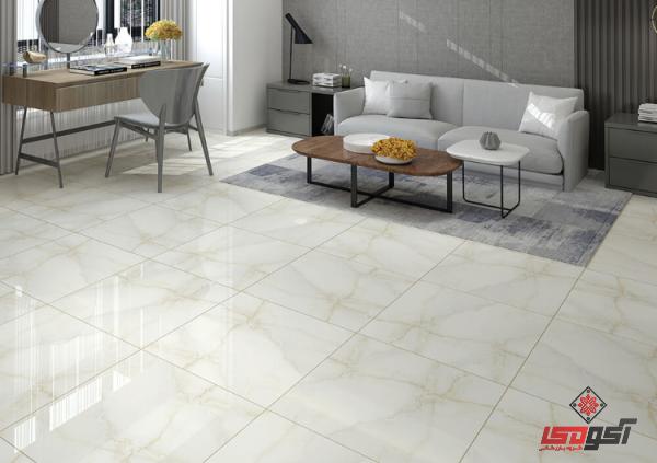 کاشی سرامیک کف سالن پذیرایی با طرح شیک و مدرن