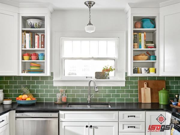 کاشی بین کابینتی رنگی