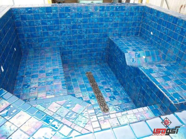 کاشی استخری شیشه ای از بهترین برند ها با رنگ بندی های متنوع و خاص