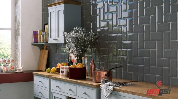کاشی بین کابینتی خاکستری در طرح های مختلف با دوام بالا