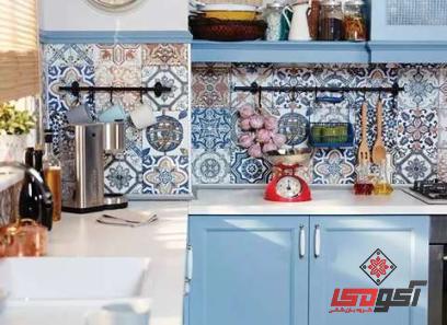 خرید جدیدترین انواع کاشی چسبی بین کابینتی
